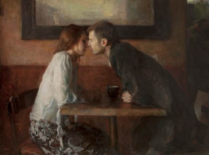 Картины Рон Хикса про украденные поцелуи